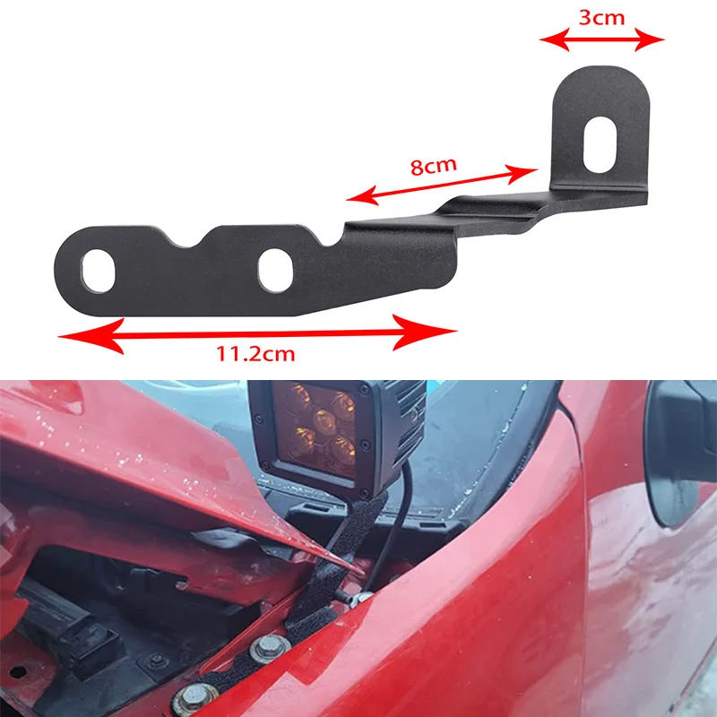 

LED Light Pod Steel Hood Mount Bracket Kit For Chevrolet Silverado 2007-2014 1500 2000 & GMC Sierra Hood Ditch Light Brackets