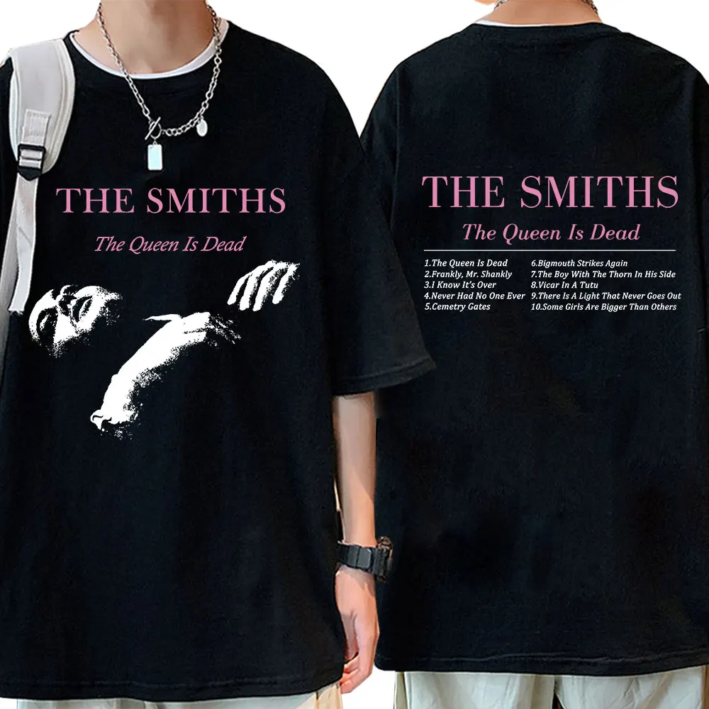 

Мужские футболки The Smiths The Queen Is Dead, Мужская футболка в стиле панк-рок группы 1980-х, Indie, Morrissey с коротким рукавом, футболка оверсайз из хлопка