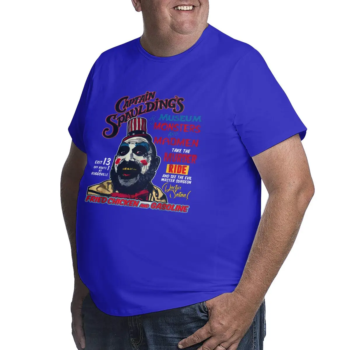 Синие мужские футболки большого размера для больших и высоких мужчин. Футболки с