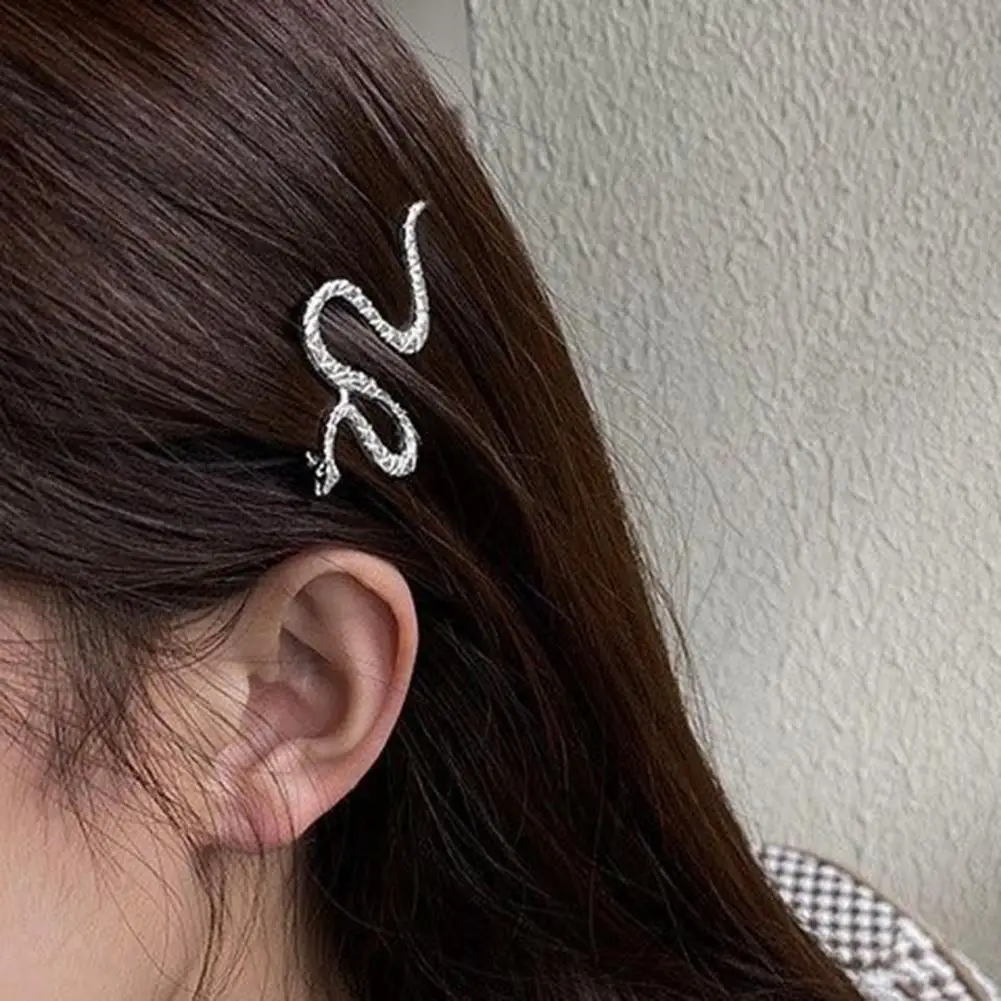 Заколка для волос в форме змеи подарочная металлическая заколка набор удобства