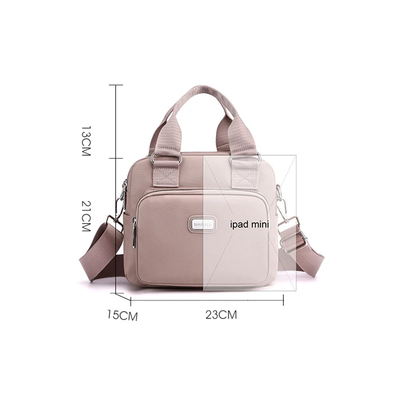 High Quality Fashion Handbags for Women Ladies Waterproof Nylon Messenger Bags Solid Designer Large Capacity Shoulder Travel Bag