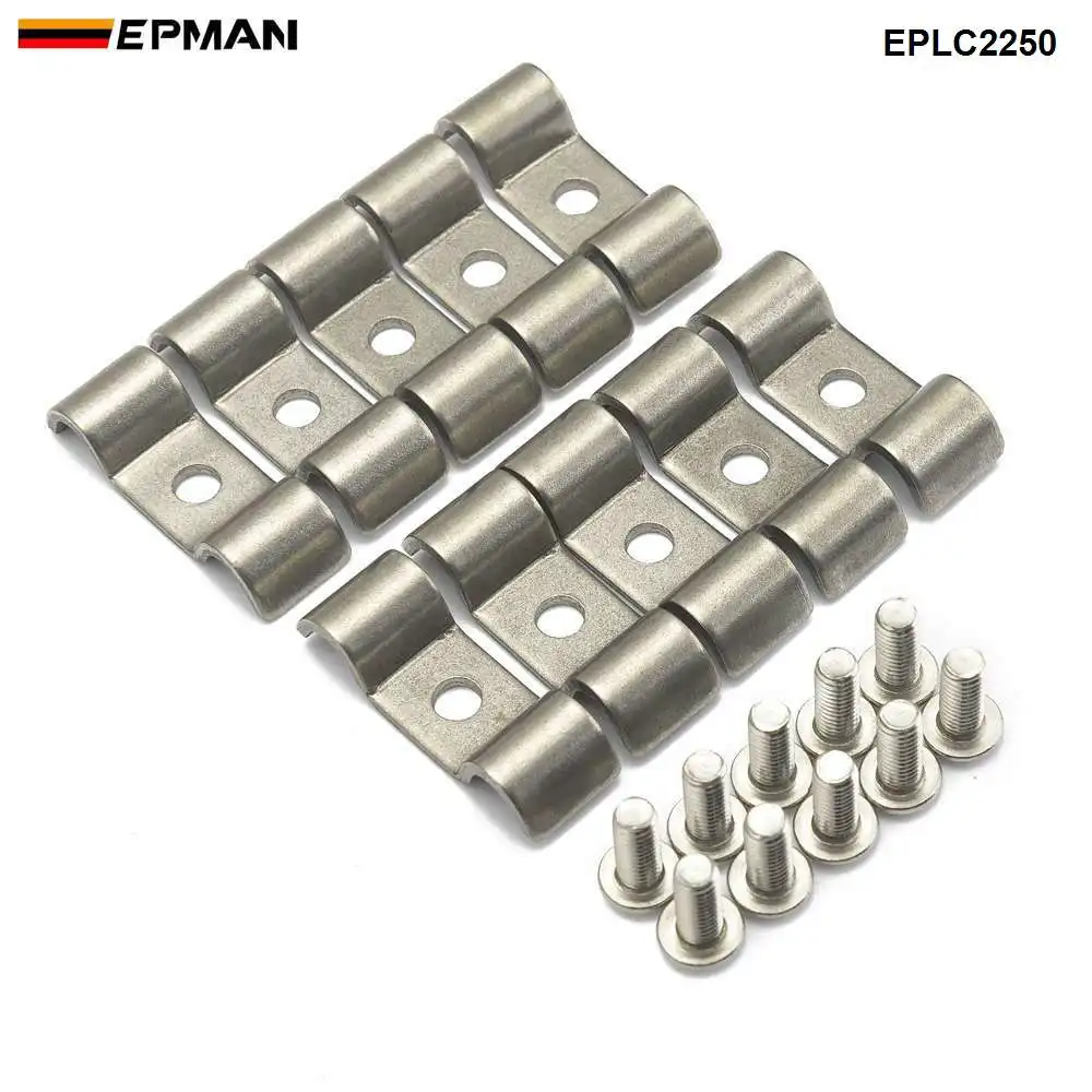 Зажимы EPMAN EPLC2187 из нержавеющей стали с двойными линиями комплект 10 уличных