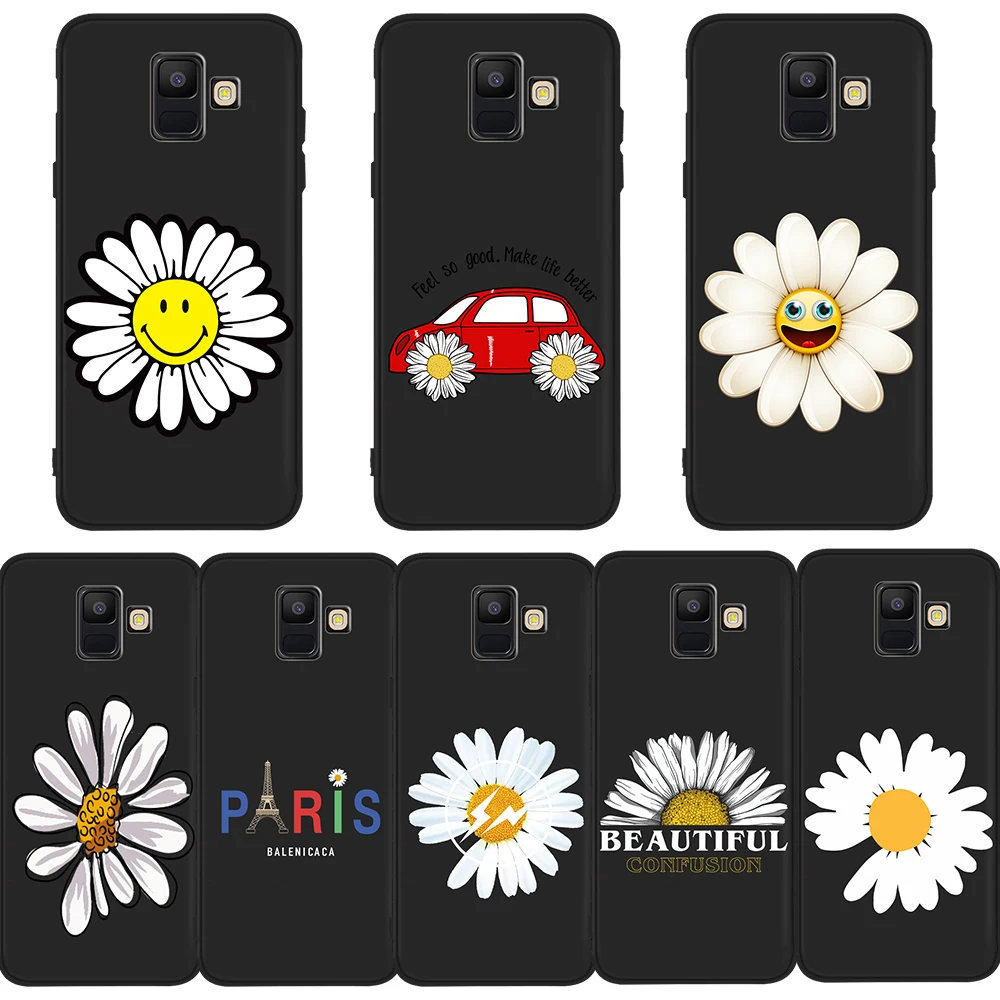 

Luxury Fashion Smile Daisy Flower for Samsung Galaxy A3 A5 A6 A7 A8 A10 A30 A40 A50 A22 A32 A72 A82 J7 J8 Plus Phone Case Shell