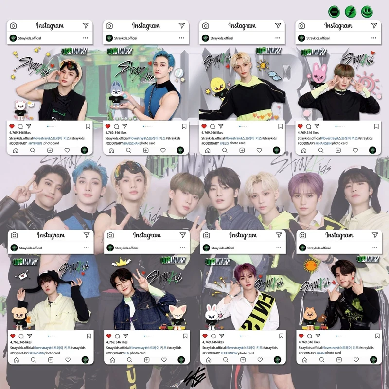 8 шт./компл. Kpop STRAY KIDS новый альбом ODDINARY фотооткрытки прозрачная открытка INS LOMO