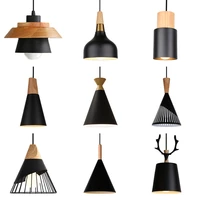 modren simple pendant lights wood nordic e27 hanging pendant lamps restaurant bar living room bedside lighting fixture luminaire