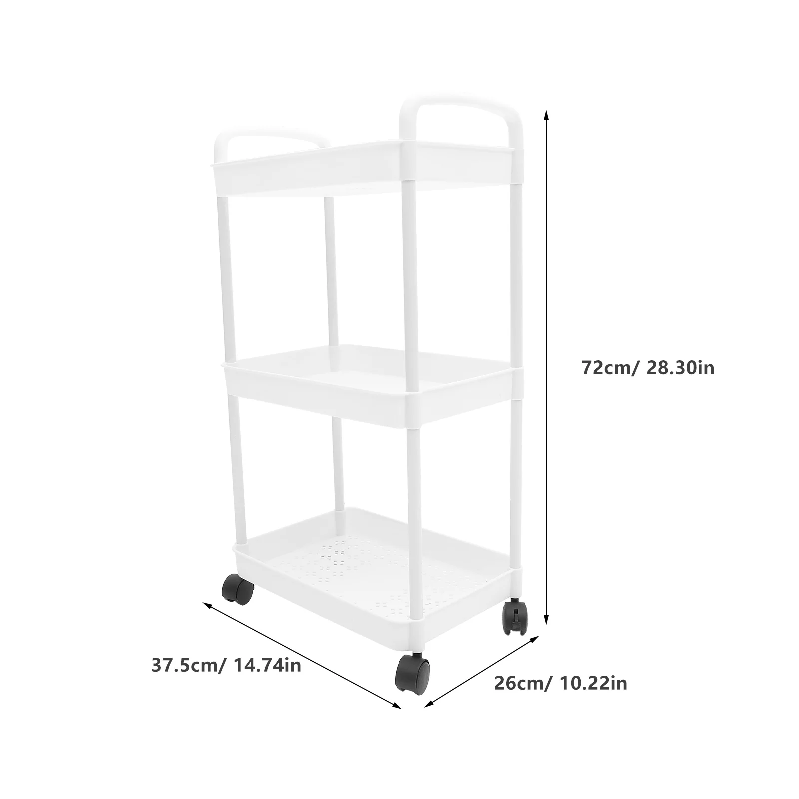 

Rolling Organizer Cart Book Wheels Organization Multi-layer Trolley Stand Storage