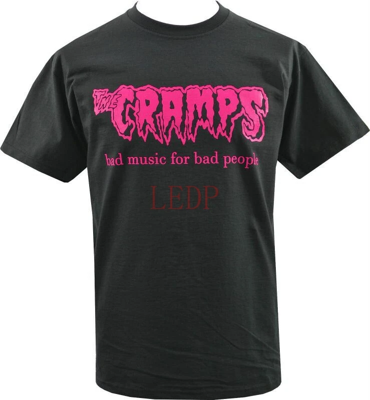 

The Cramps Mens Psychobilly T-Shirt Bad Music For Bad People Garage Horror Punk
