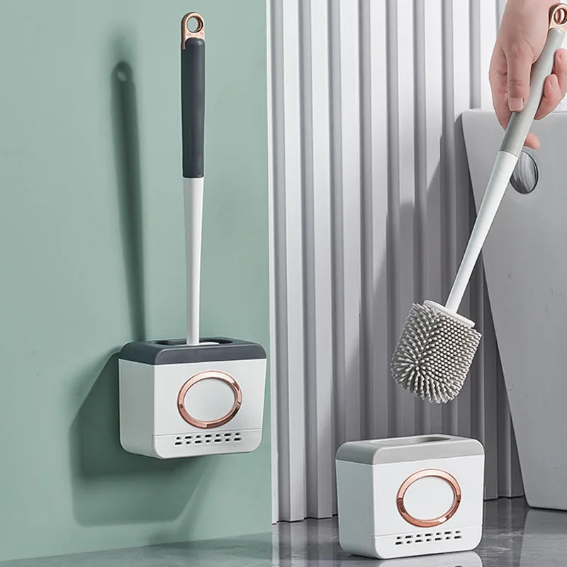 Силиконовая Щетка Для Унитаза С Держателем Сушки Экологически Чистый Аксессуар