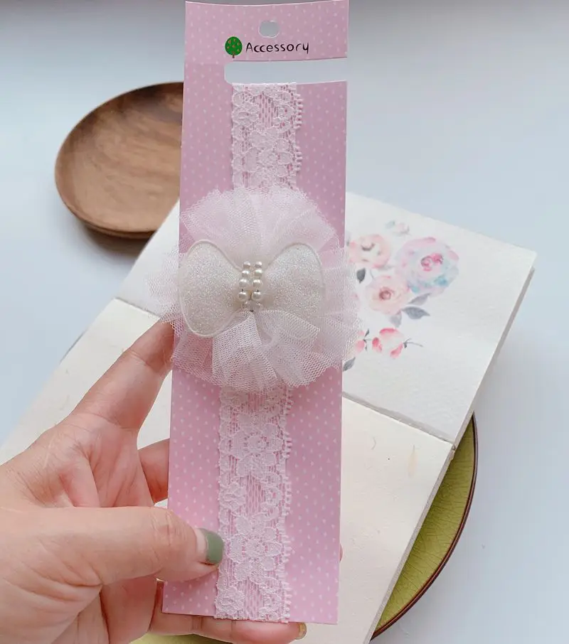

New children's hair accessories headband glitter bow beaded headband