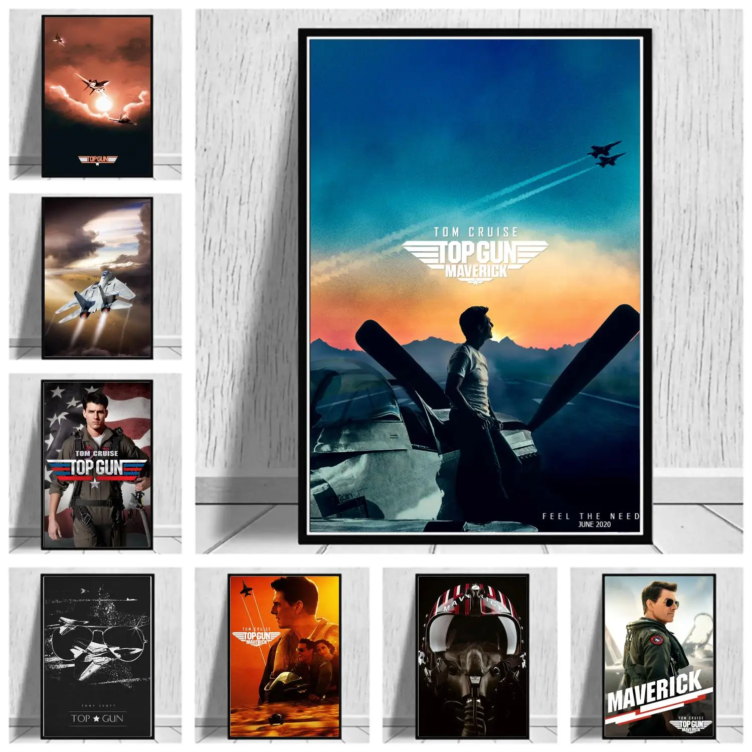 

Top Gun Maverick Helmet Movie Poster Canvas Painting Posters and Prints Wall Art Picture Home Living Room Decor
