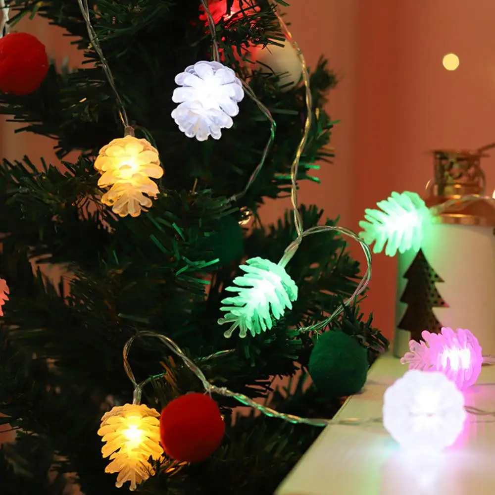 

Led Pine Cone String Lights Garland Fairy Lamp Battery Holiday Indoor Christmas Wedding Decoration Kerst Natal Navidad Noel
