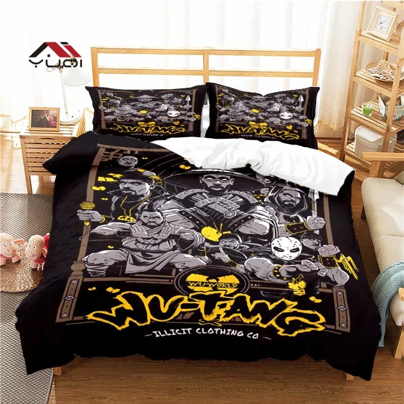 

Комплект постельного белья Wu T-Tang с музыкальным рисунком рок-банг, Комплект постельного белья для взрослых и детей, Комплект постельного белья с одеялом, 10 размеров