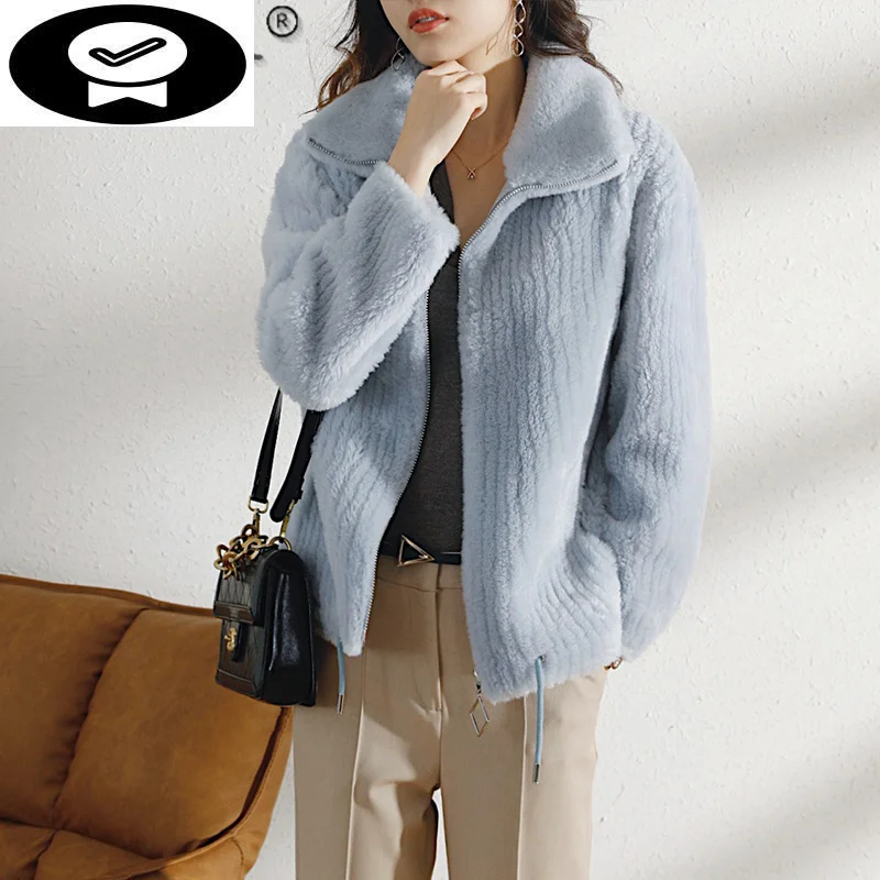 

Женская куртка из натуральной шерсти Gxy1220, элегантная теплая шуба из овечьей шерсти, зима 2023