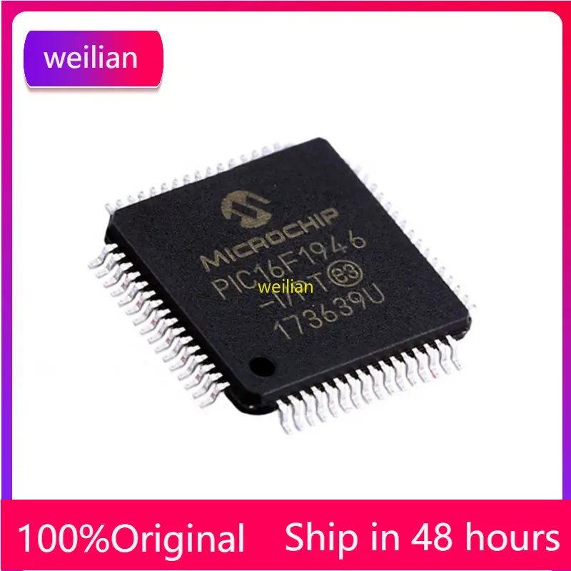 

1~100PCS PIC16F1946-I/PT 16F1946 PIC16F1946 TQFP64 SMD Microcontroller MCU Chip IC Integrated Circuit Brand New Original