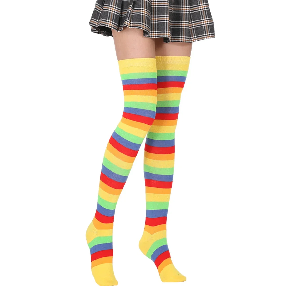 1 пара радужных женских костюмов до колена на Хэллоуин всесезонные универсальные