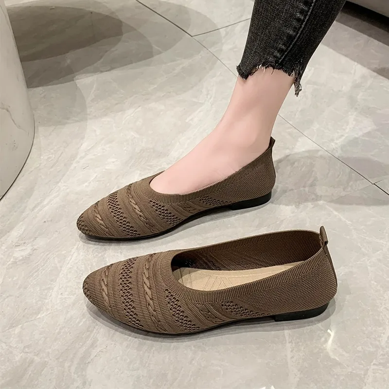 

BCEBYL Summer Mesh Shallow Mouth Breathable Comfortable Sandals Fashion New Soft Sole Light Casual Flat Women's Shoes