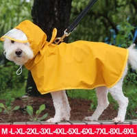 dog raincoat transparent brim waterproof pu pet clothes rain cape for medium large dog rain coat products rain cape pet products