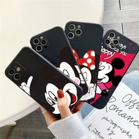 disney mickey mouse cartoon phone case for iphone 11 13 12 pro max 12 13 mini x xs xr max se 6 7 8 plus back silicone cover