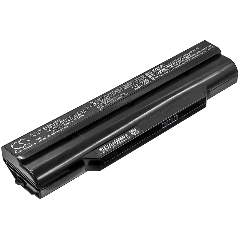 

CS 5200mAh/57.72Wh battery for Clevo W230,W230SD,W230SS,W230ST,W230ST Barebones 3ICR18/65/-2,6-87-W230S-4271,