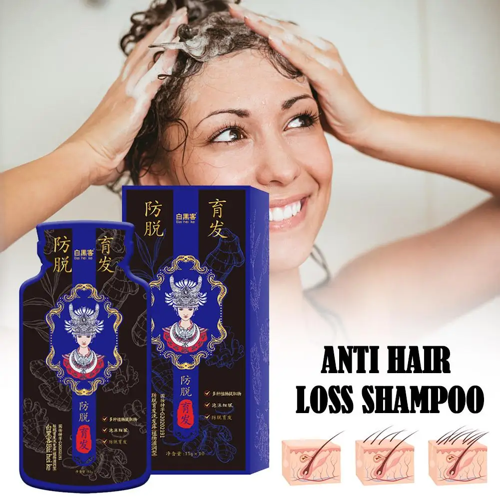 

Профессиональный травяной шампунь против выпадения волос способствует восстановлению волос и уходу за кожей головы
