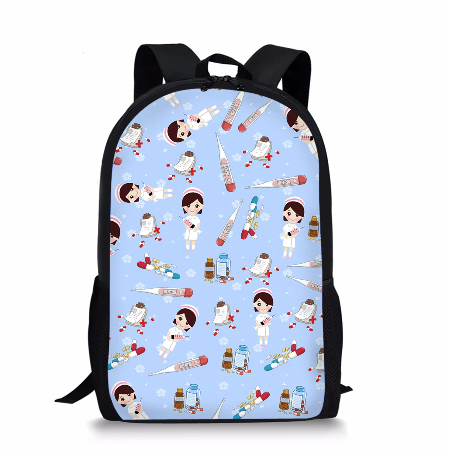 Nurse Topic Style Print New Large Schoolbag Student School Backpack Waterproof Bagpack Capacity Primary Book Bags