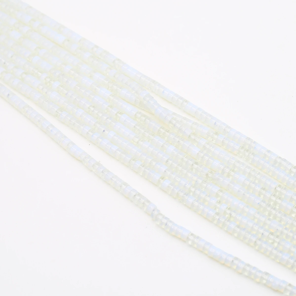 

Faceted Natural Stone Opal Beads 2x4mm Cylindrical Through Hole Loose Spacer Beads for Jewelry Making DIY Necklace Accessories