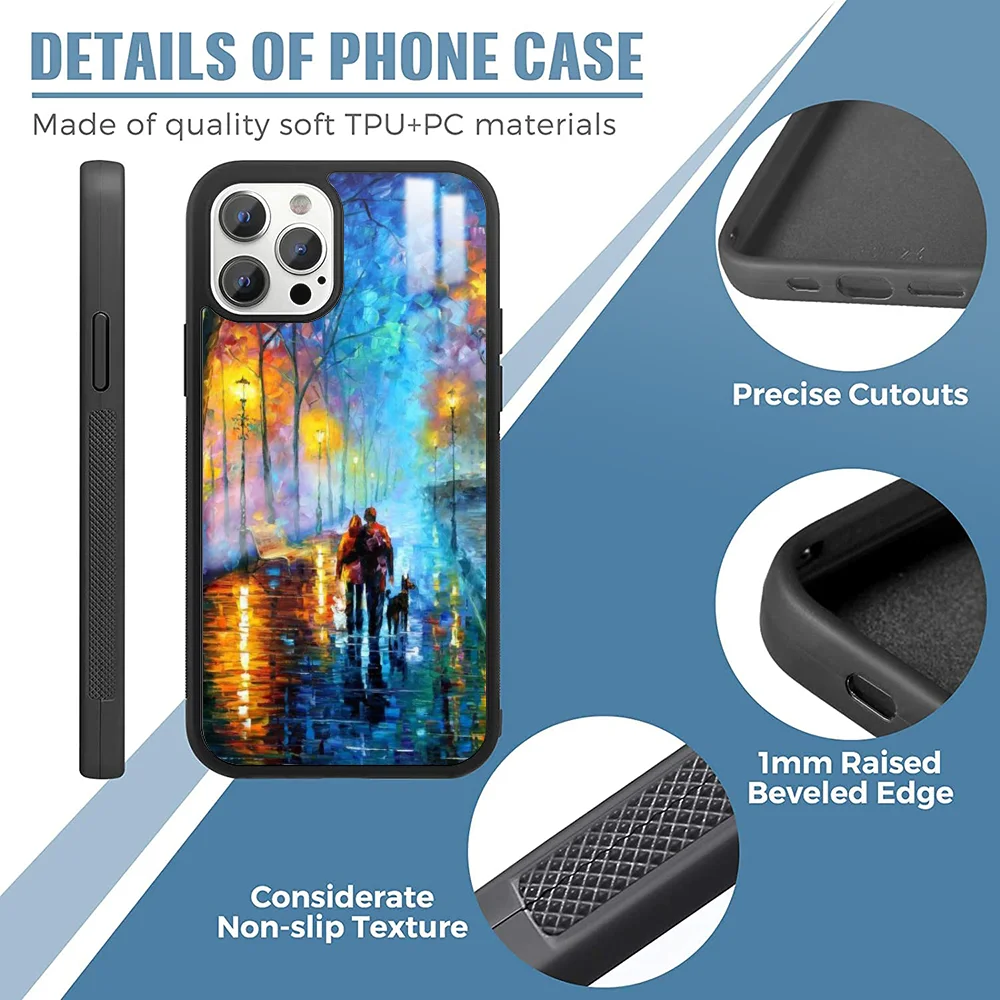 Чехол для телефона L-Leonid Afremov с масляной живописью iPhone 16 15 14 13 12 11 Pro Max Plus Mini