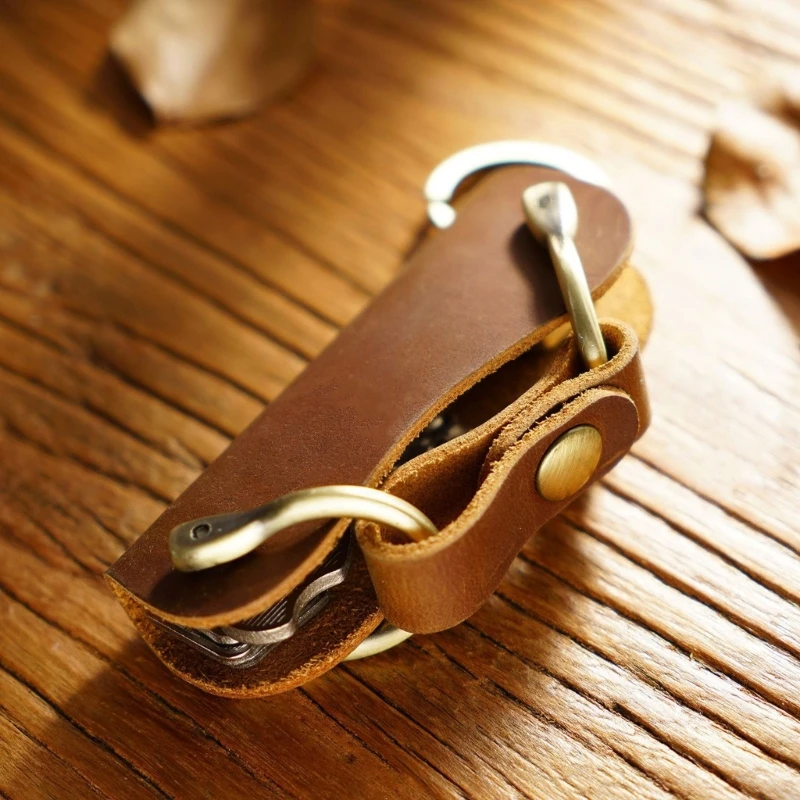 

Car Bag Keyring Collector Housekeeper Pocket Organizer Leather Keychain