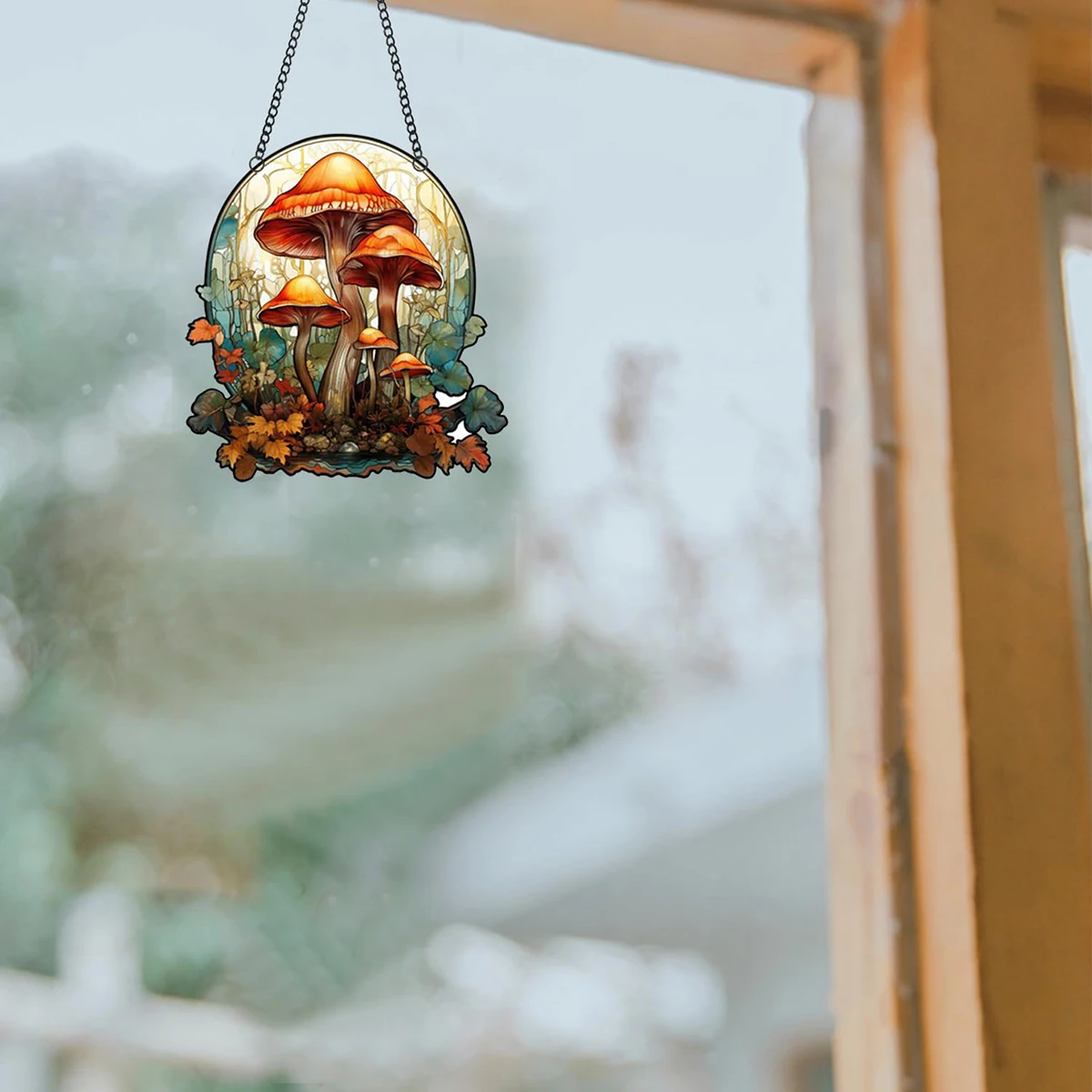 Грибное художественное украшение подвесной знак для внутренних и наружных окон
