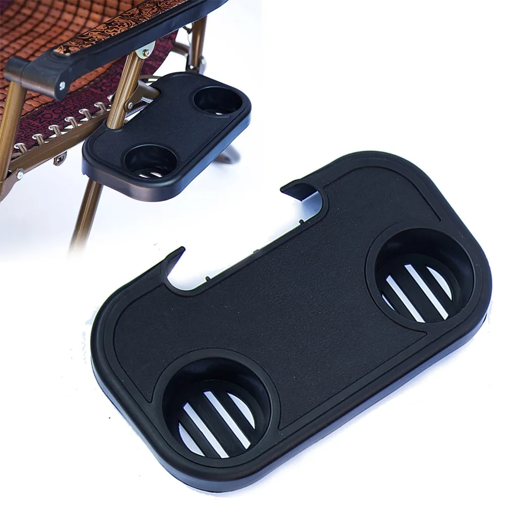 

Chair Tray Side Tray Drinking Folding Camping Picnic Outdoor Strand Stool Beach Garden BBQ Chair Side Tray Cup Holder For Drink