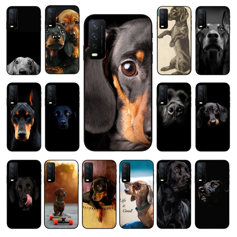 

Labrador dachshund Puppy Dog Phone Case for VIVO Y15s Y20 Y11 Y12 Y17 Y19 Y20S Y31 Y9s Y91 Y21 Y51 Y20i Y93 Y12S Y70