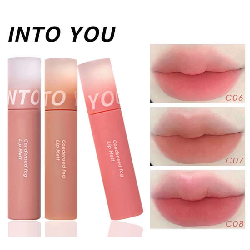 

INTO YOU Matte Condensed Fog Lip Matt Lip Gloss 3 New shade Cosmetic Lip Glaze Long Lasting Lip Tint Lips Makeup