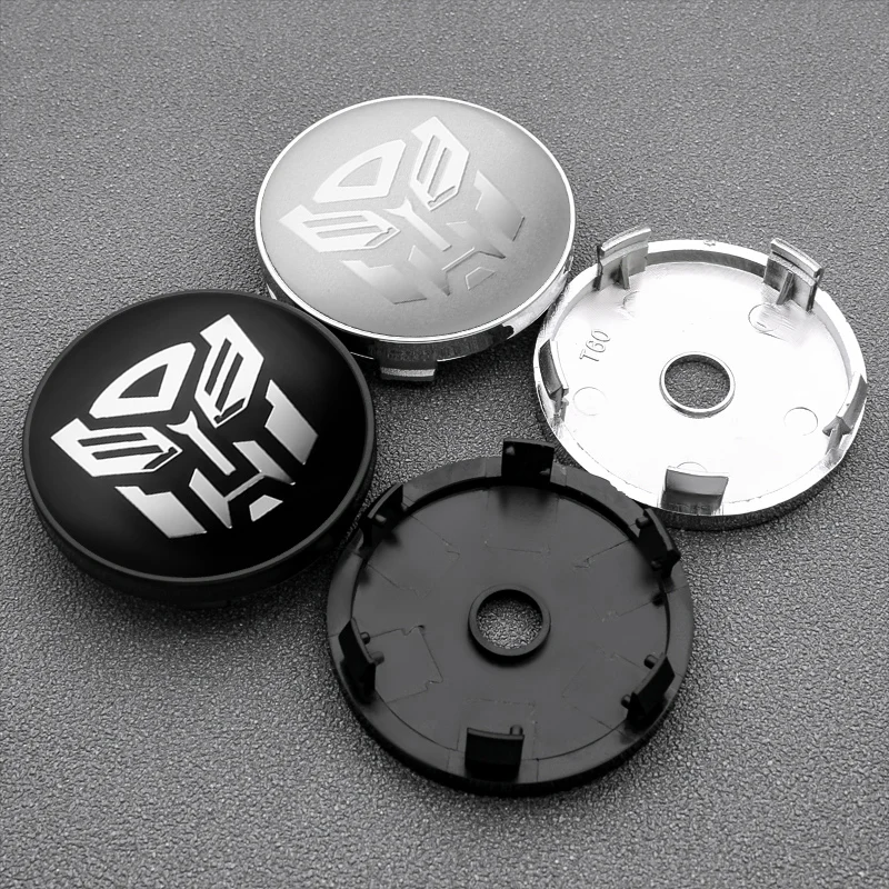 

4pcs 56+60mm Auto Car Wheel Center Cover Hubcap Autobot Transformers Logo Emblem Badge Sticker Decals Car Styling Accessories