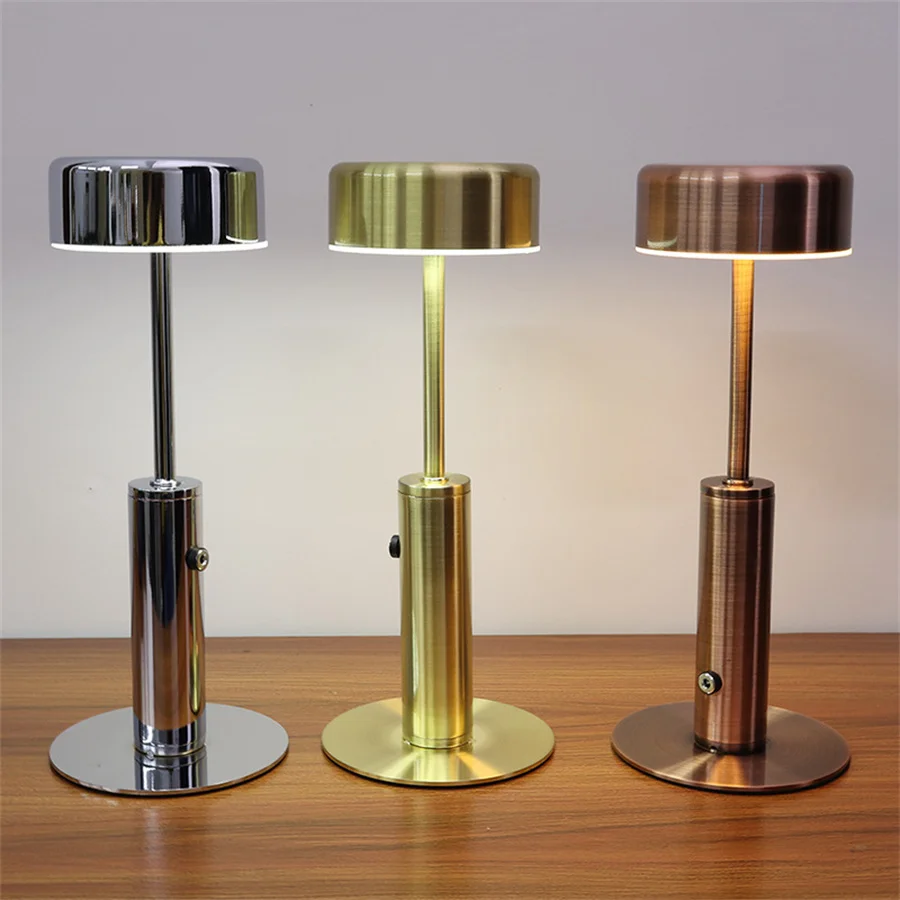 

Touch Sensor LED Table Lamp Bedroom Bedside Desk Lamp Rechargeable Night Light Cordless Restaurant Bar Cafe Atmophere Lamp