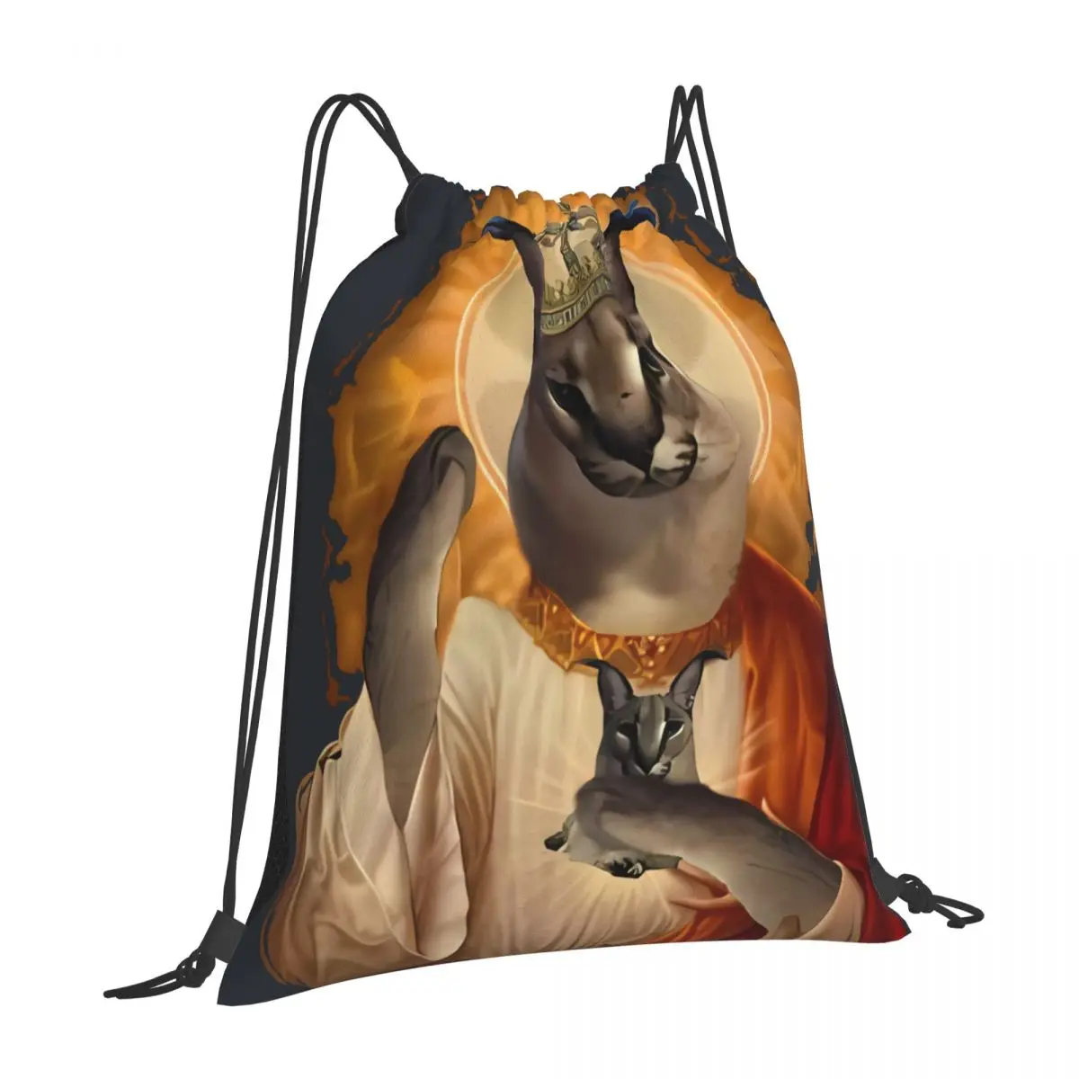 

Floppa 12 Drawstring Bags Backpacks Shoes Bag For School Kids Print Outdoor Travel Organizer Storage Bags Portable Sports Bag