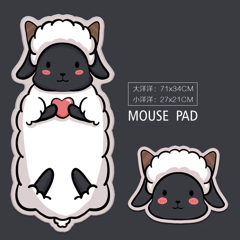 Милый Annim Расширенный игровой коврик для мыши со сшитыми краями нескользящий