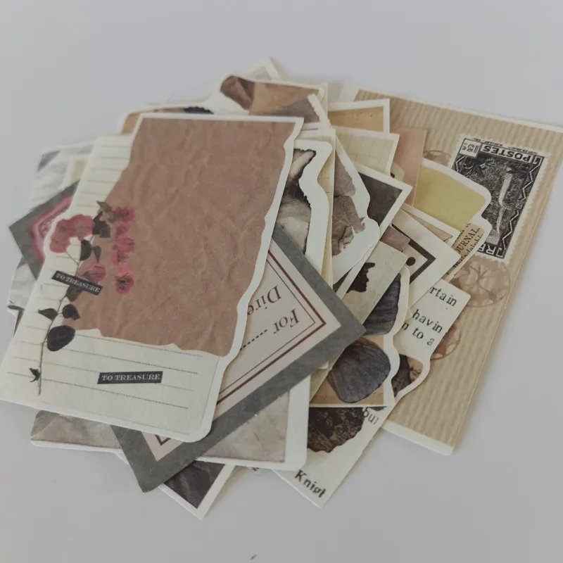 

Mixed Material Vintage Special Paper Memo Pad Collage Scrapbooking Journal Card Making DIY Notes Retro Creative Memo Stationery