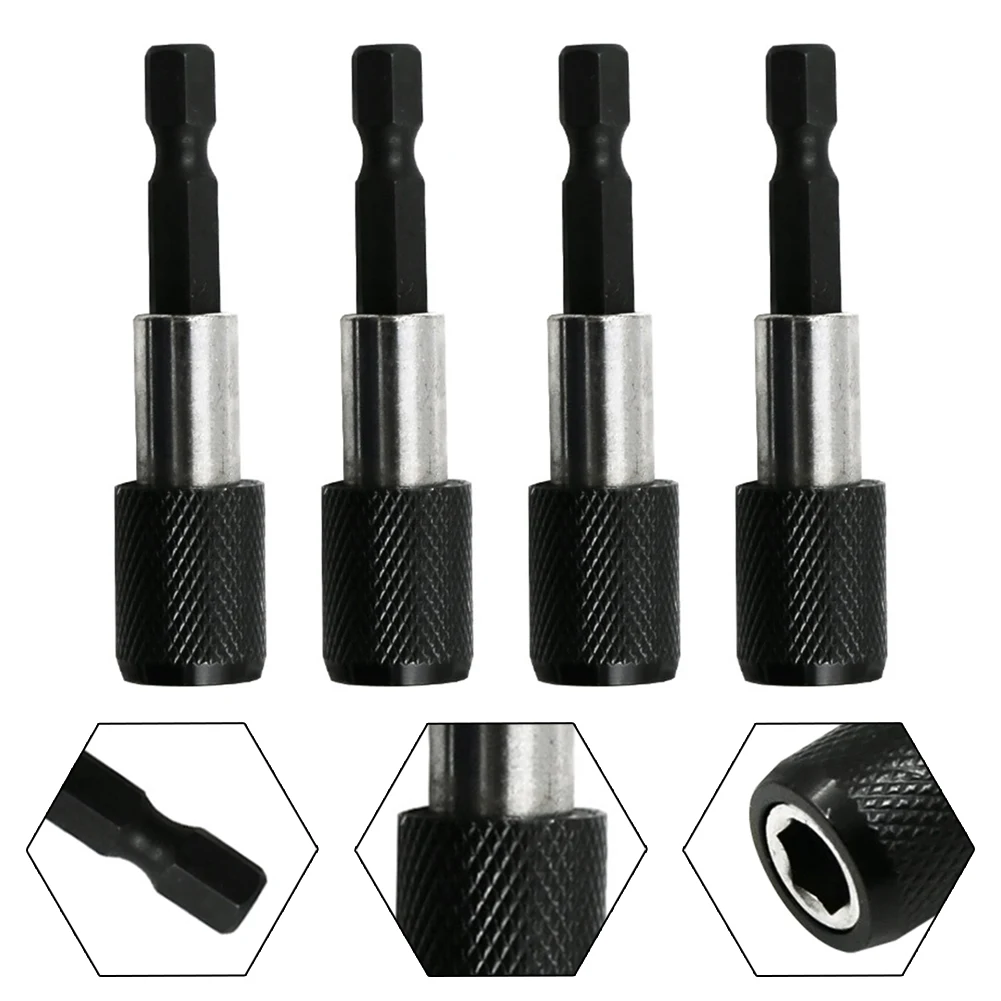 

4pcs Screwdriver Bit Quick Connecting Rod Quick Release 1/4 Inch Hex Driver For Electric Drill Nutdrivers Wind Batch Hand Tools