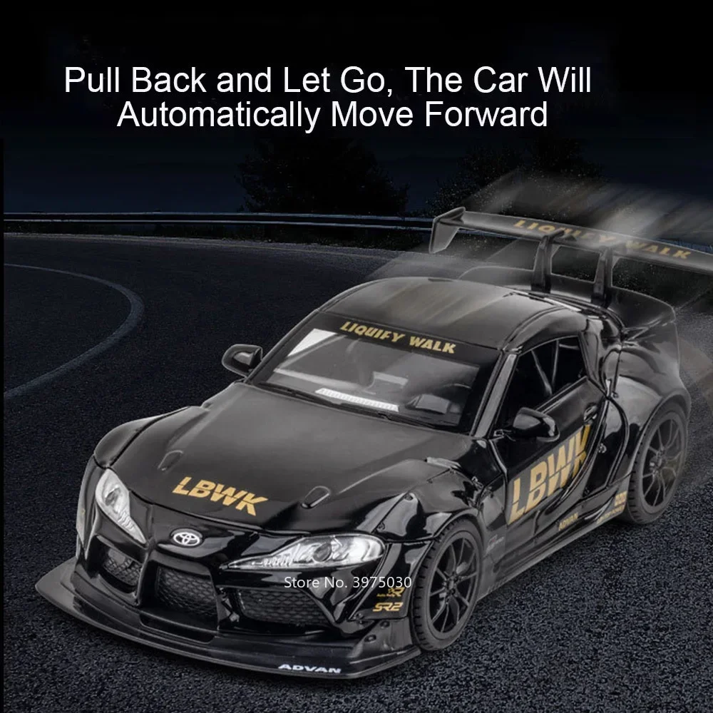 1/22 Supra литые под давлением игрушки из сплава модели автомобилей 4-дверный