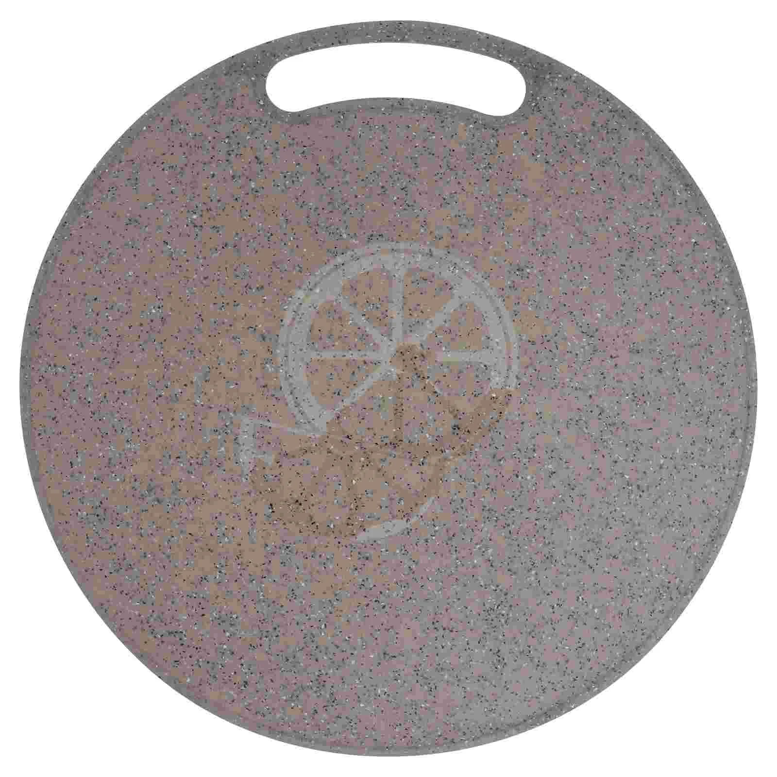 

Kitchen Essentials Cutting Board Reversible Marble Granite Gray Wound with Easy Grip Handle and Non Porous with Grooves
