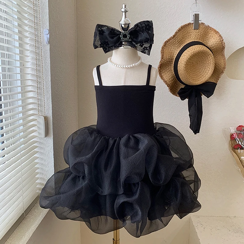 

New Girls Dress For Kids Birthday Princess Dress Strapless Wedding Evening Party Gowns Children Casual Summer Dresses for Girls