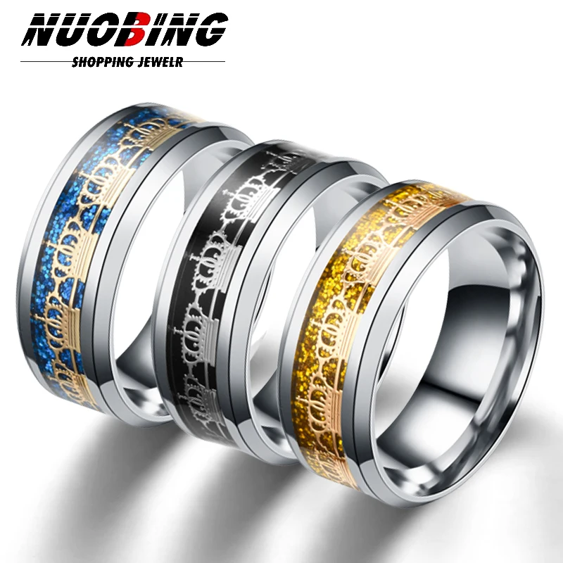 

Crown Women's Wedding Ring Fashion Retro Gothic 316L Stainless Steel Men's and Women's Wedding Ring Birthday Jewelry Gift