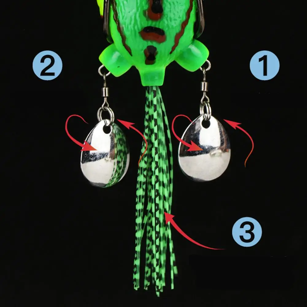 Искусственная приманка силиконовая гигантская лягушка усиление двойное кольцо