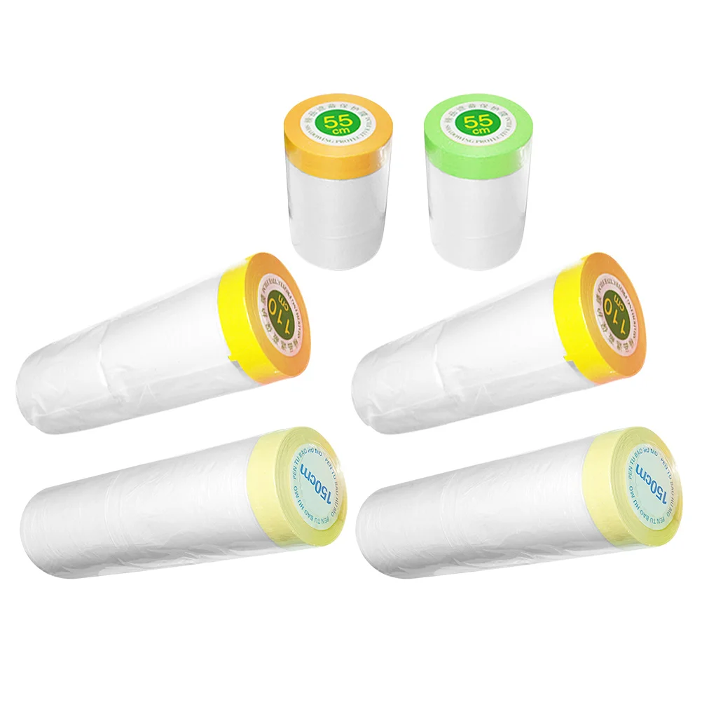 

Masking Tape Papersheeting Covering Automotivefilmprotection Painting Draperoll Supplies Clear Drop Cloths Cover Pre Taped
