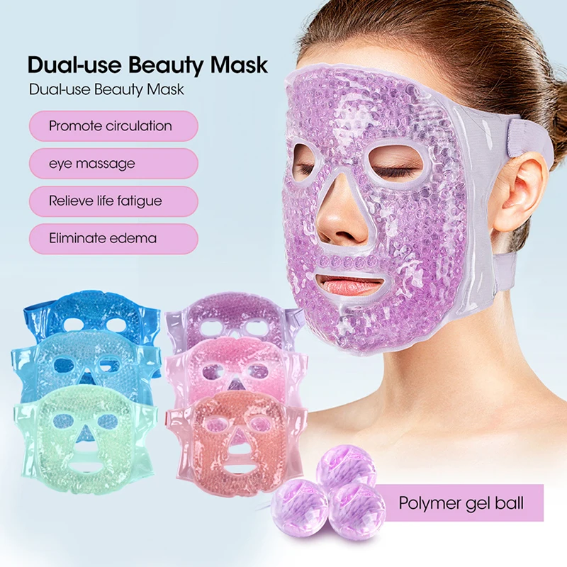 Ice Gel Face Mask Anti Wrinkle Relieve Fatigue Skin Firming Spa Hot Cold Therapy Ice Pack Cooling Massage Beauty Skin Care Tool