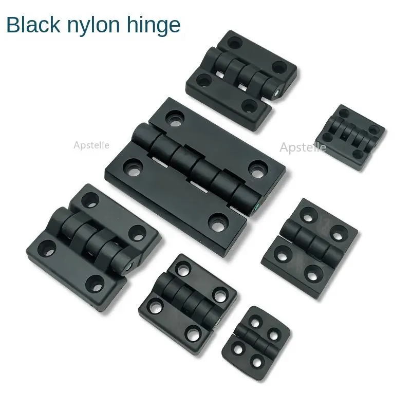 

10pcs Hinges Black Color Nylon Plastic Butt Hinge for Wooden Box Furniture Electric Cabinet Scharnier Door Hinges