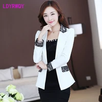 lace stitching small suit spring fall 2022 slim long sleeve small suit office lady regular single breasted