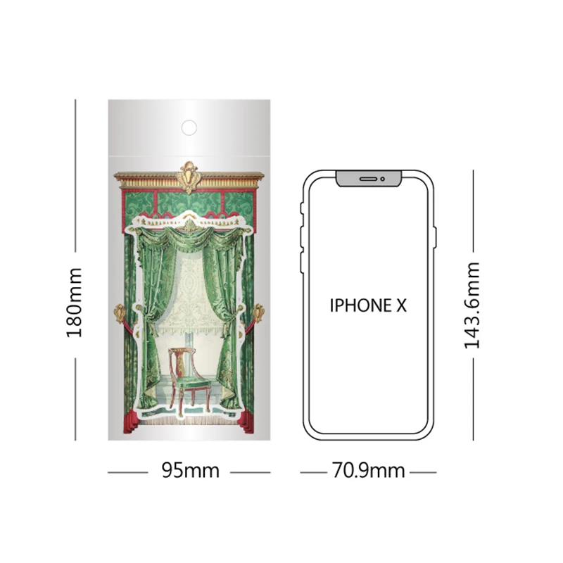 12 листов наклейка рамка занавеска на окна коллаж DIY ручное украшение занавески