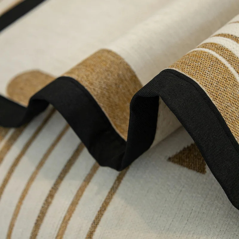 Чехол для дивана с геометрическим рисунком из синели полосатый коврик