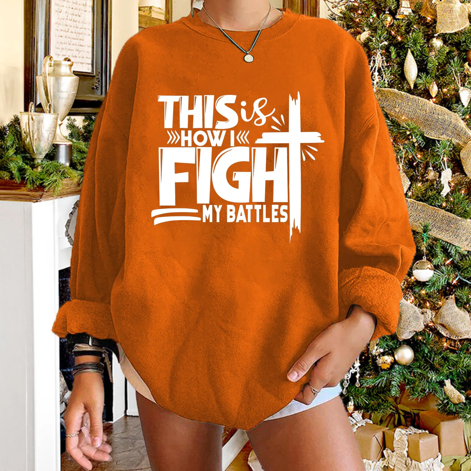 2022 Trendy Warm Printed Sweater Women's Drop Shoulder Large Size Fleece Autumn Clothes Streetwear Women